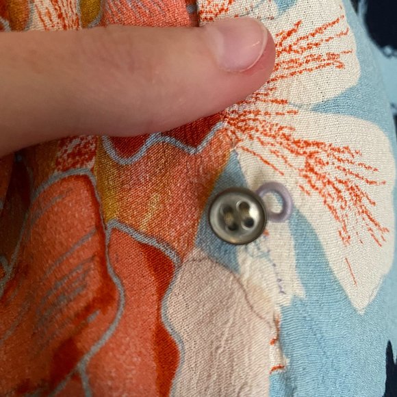 Maeve | Anthropologie | Hawaiian Floral Shirt Dress | Adjustable Waist | Small - Picture 9 of 11